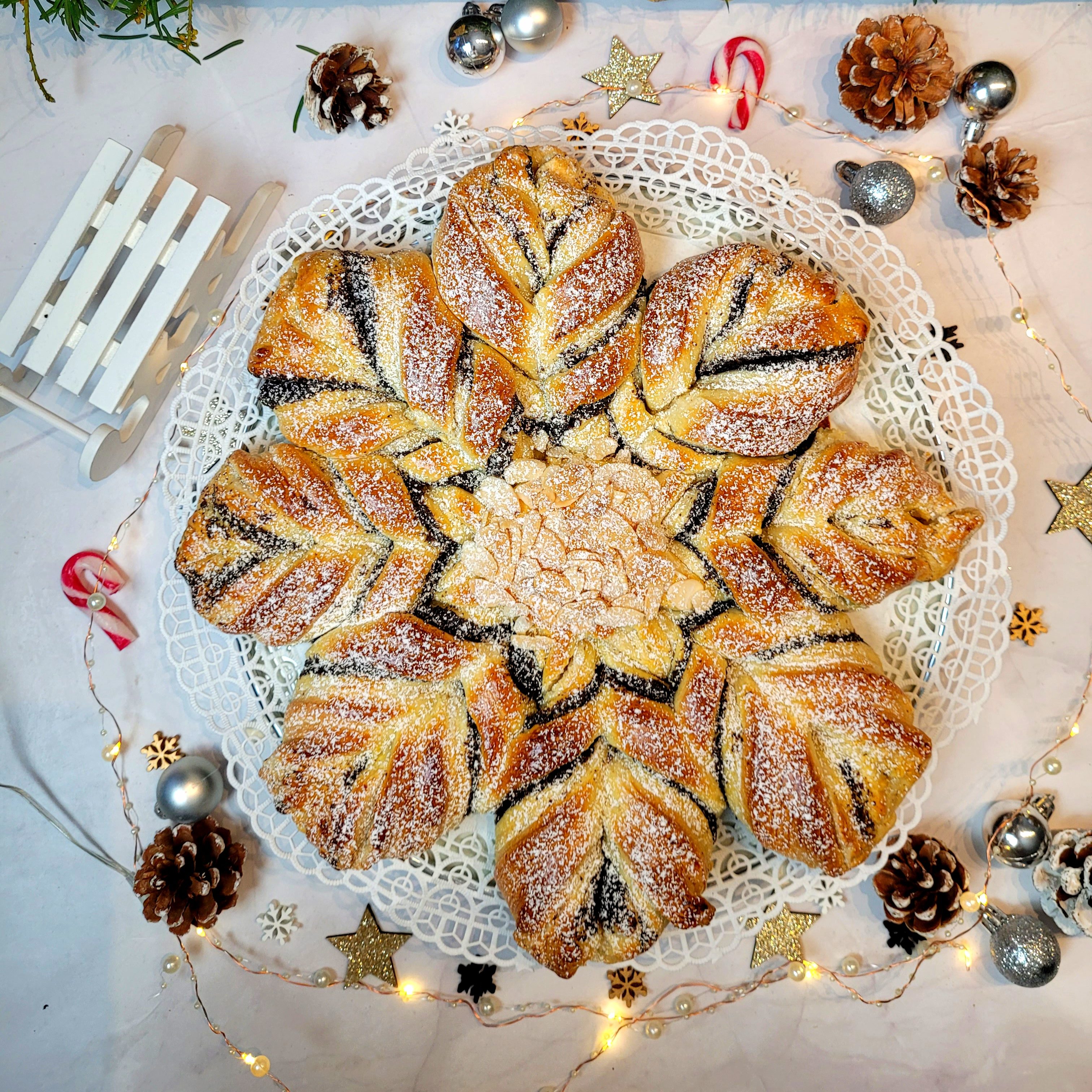 Marzipan-Mohn Stern