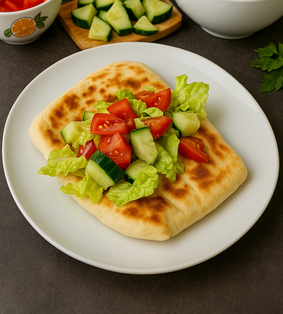 Pfannen-Taschenbrot gefüllt mit Hackfleisch & Käse