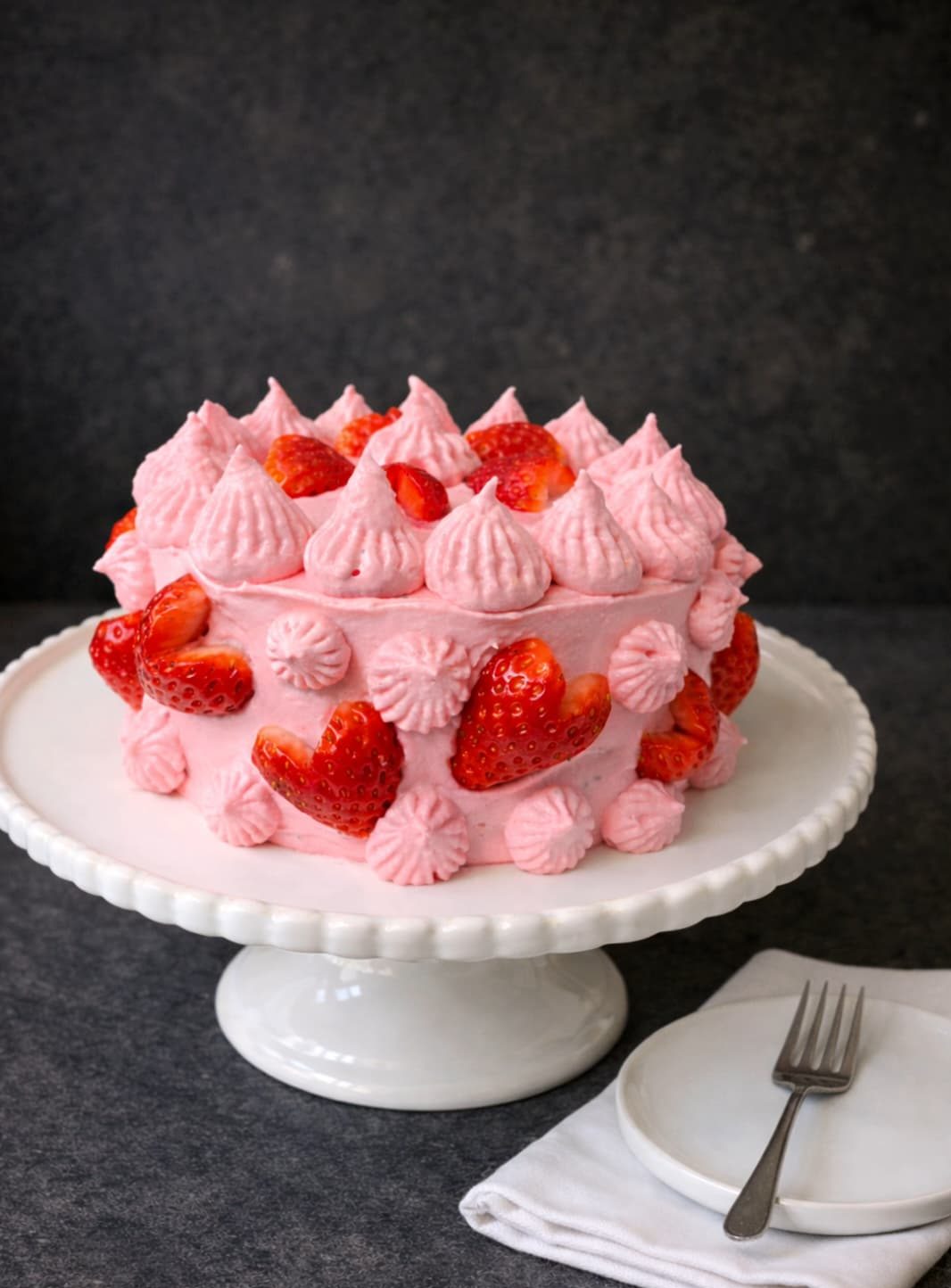 Erdbeer-Herztorte perfekt für Geburtstag, Valentinstag & Muttertag!