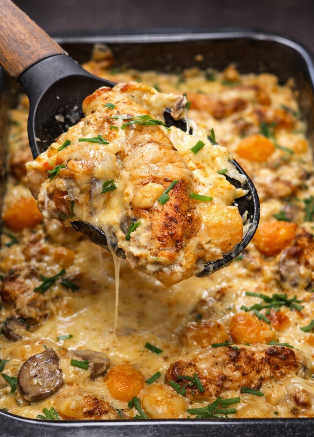 Cremiges Gnocchi-Hähnchen Feierabendblech!